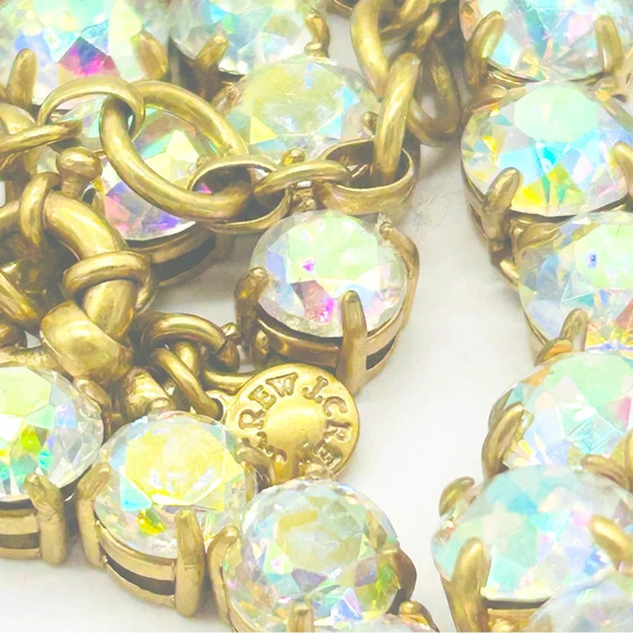 J. Crew Double Strand Crystal Aurora Borealis AB Necklace - Picture 4 of 5